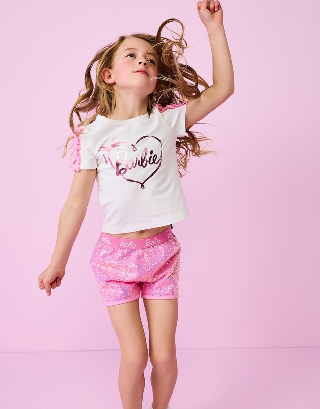 Rock Your Kid - Barbie Frill Tee - ICONIC EXCLUSIVE