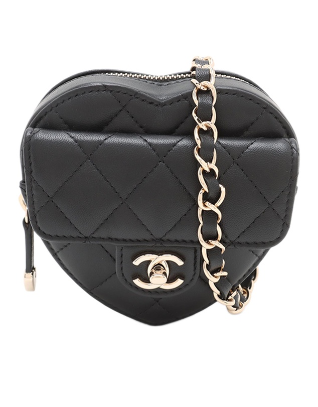 Pre-Loved by Azura Reborn - Pre-Loved Mini Lambskin CC in Love Heart Belt Bag