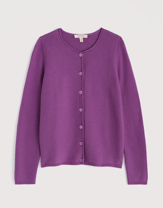 Seasalt - Seasalt Cornwall Purple Makers Jersey Roll Neck Cardigan