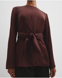 Country Road - Twist Long Sleeve Blouse