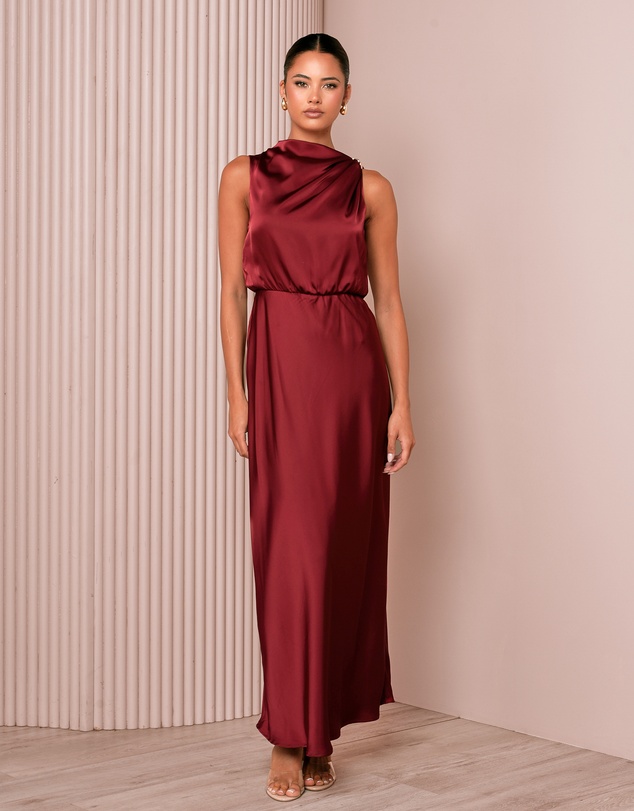 Azzurielle - Darsha Blouson Maxi Dress