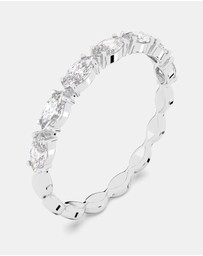 Swarovski - Matrix Vittore ring, Marquise cut, White, Rhodium plated