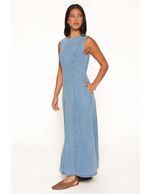 Petal & Pup - Cady Denim Maxi Dress - Blue