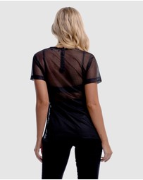 DVNT - Sheer Boyfriend-Cut Top