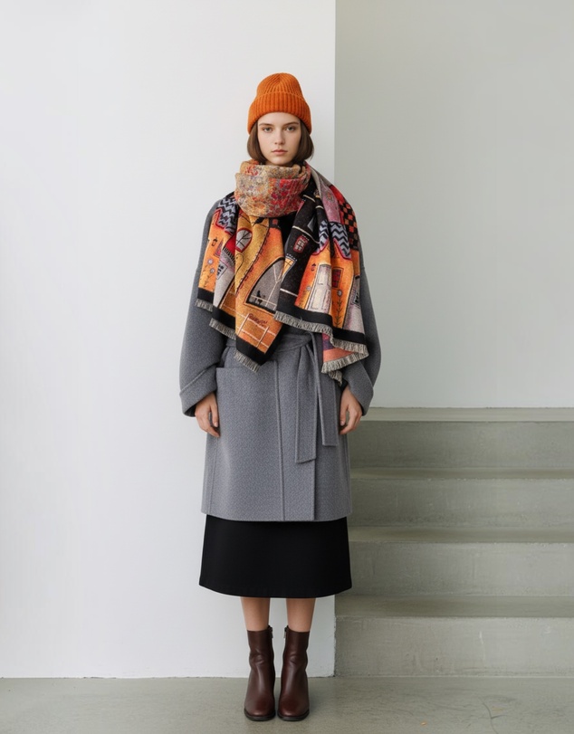 Mossée - Amanda Art Print Wool Shawl