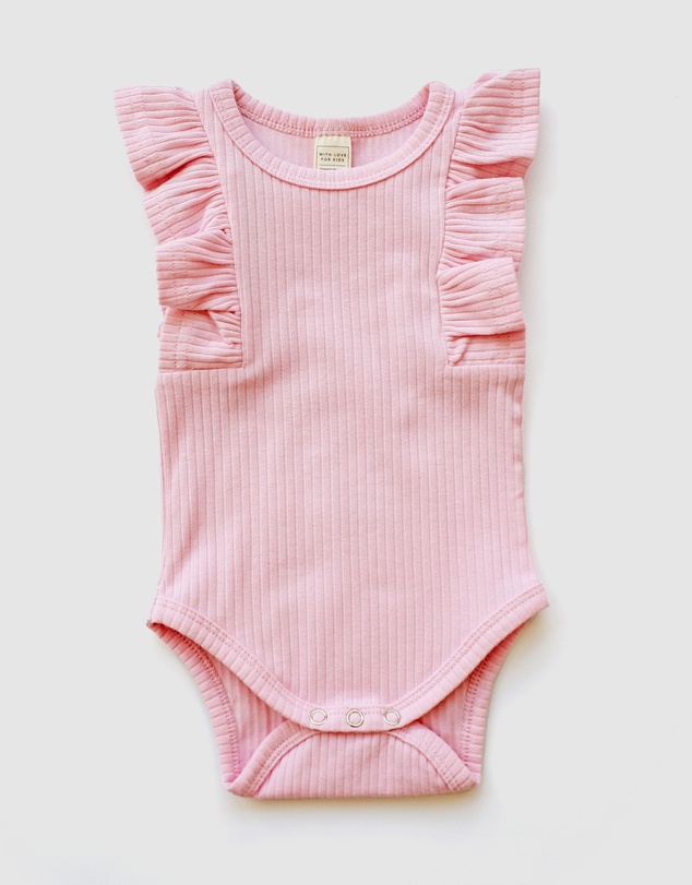 WITH LOVE FOR KIDS - Shimmy Wide Rib Tank Onesie - Babies