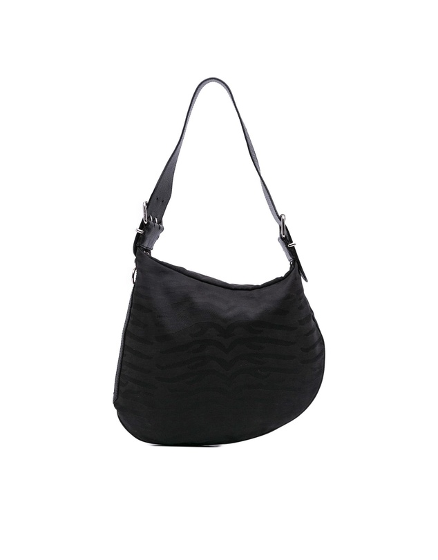Pre-Loved by Azura Reborn - Pre-Loved Zebra Print Canvas Oyster Hobo