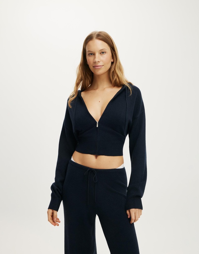 Cotton On Body - Hooded Zip Up Knit Cardi