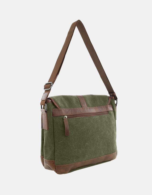 Pierre Cardin - Pierre Cardin Canvas Messenger Bag
