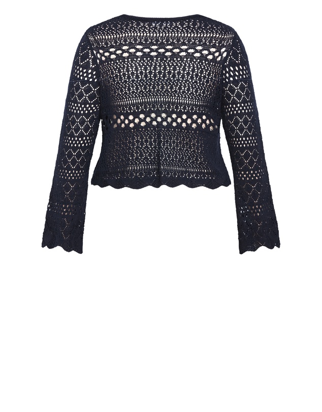 City Chic - Crochet Lust Knit Cardigan