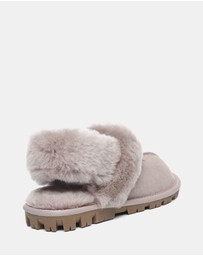 EVERAU - Australian Shepherd Ugg Waffle Fluffy Double Faced Sheepskin Upper House Shoes
