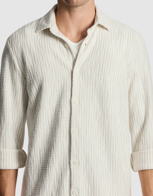 yd. - Axis Stripe Textured Shirt