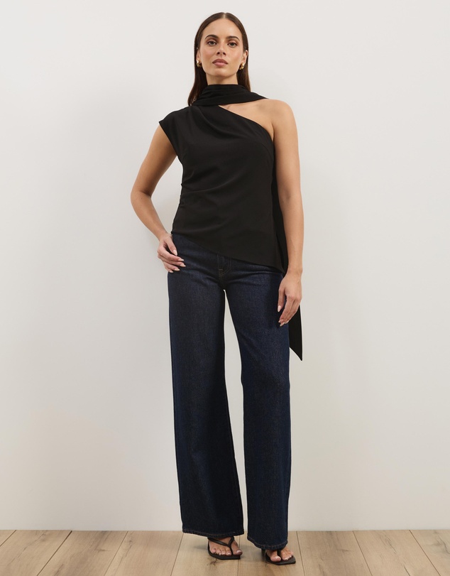 Atmos&Here - Charlotte One Shoulder Scarf Top