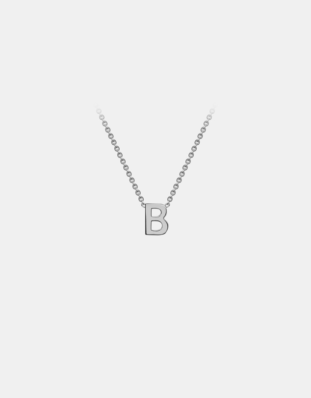 Zoe Olivia - 9K White Gold Initial B Necklace