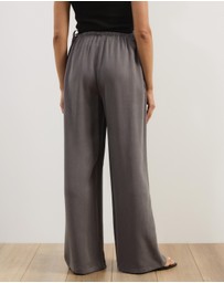 Atmos&Here - Viola Wide Leg Tie Detail Pants