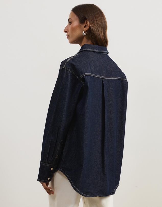 Atmos&Here - Romy Oversized Denim Shirt