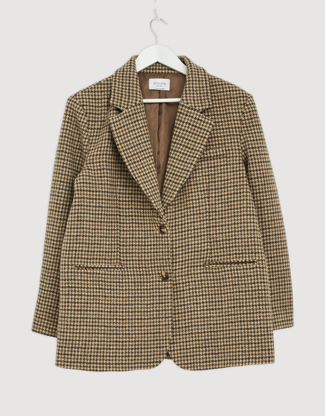 Revibe - Repaired Minima Esenciales Desi Wool Blazer - Brand Sizing-12
