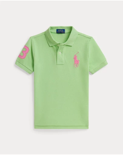 Polo Ralph Lauren - Big Pony Cotton Mesh Polo Shirt - Kids-Teens