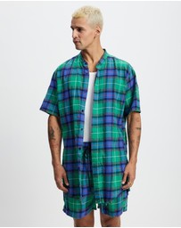Surrounded By Ghosts - The Silver Slim Cotton Flannelette Shirt