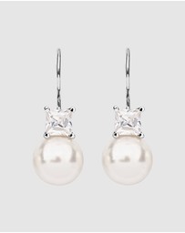 Elli Jewelry - Earrings Synthetic Pearl Zirconia 925 Sterling Silver