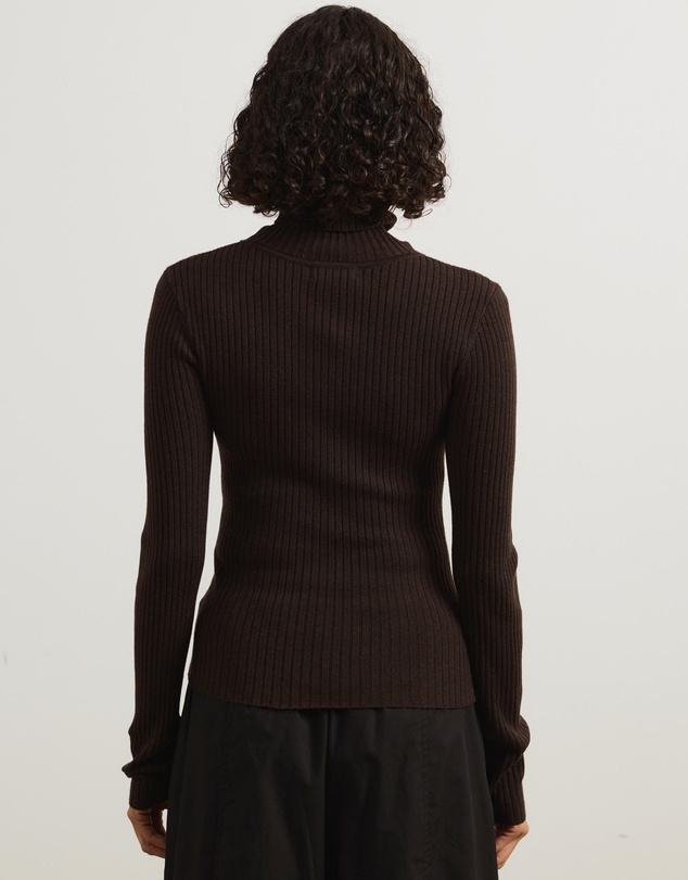 Atmos&Here - Annie Wool Blend Turtleneck Knit Top