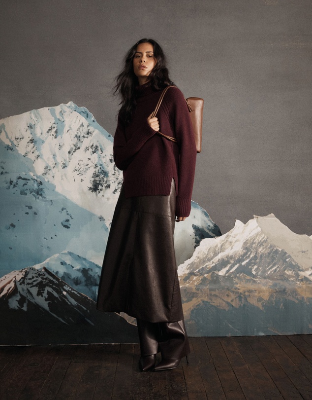Forcast - Jada Notch Hem Turtleneck Knit