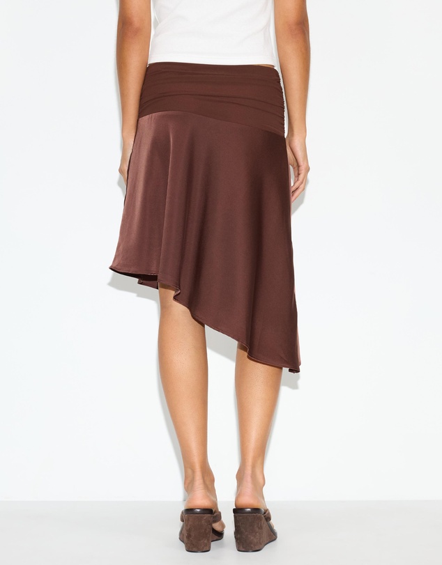 Dazie - Montana Satin Chiffon Midi Skirt
