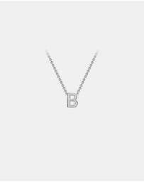 Zoe Olivia - 9K White Gold Initial B Necklace