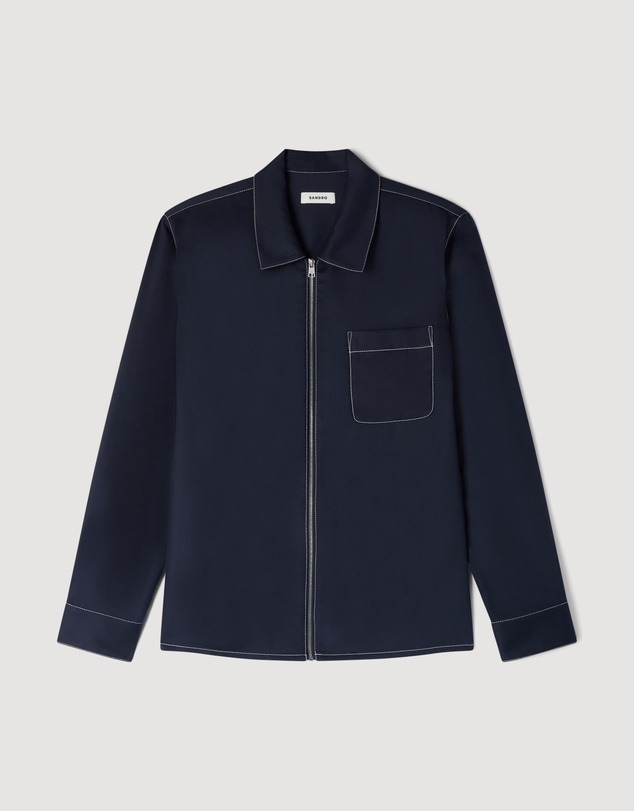 Sandro - Stitched Zip Shirt