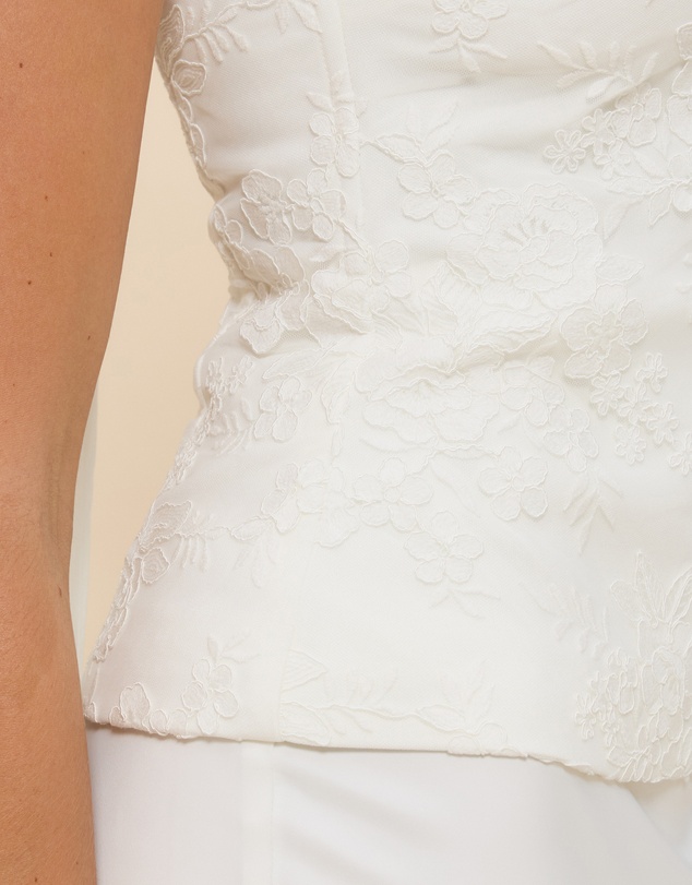 CHANCERY - Renn Strapless Lace And Satin Maxi Dress with Scarf