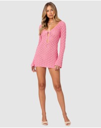 EDIKTED - Brie Cut Out Crochet Mini Dress