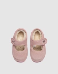 EVERAU - Australian Shepherd Ugg Millie Toddler Cow Suede Upper Loafer Oxfords Flats