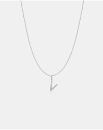Ania Haie - Ania Haie Silver Letter V Initial Necklace