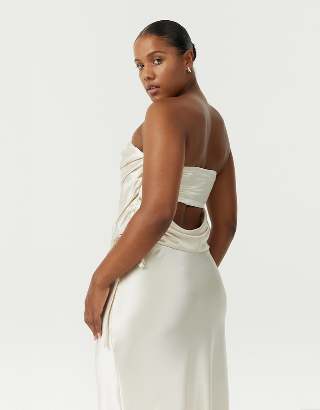 Third Form - Satin Drape Bustier