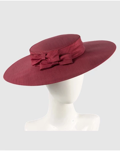 Max Alexander - Wine Wide Brim Boater Hat