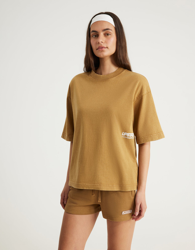 Upstate - Transit T-Shirt - Toffee/Snow Wash