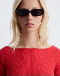 & Other Stories - Rib-Knit Off-Shoulder Top