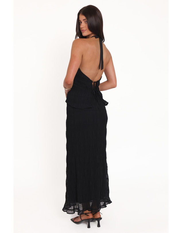 Petal & Pup - Zafira Textured Halter Top - Black