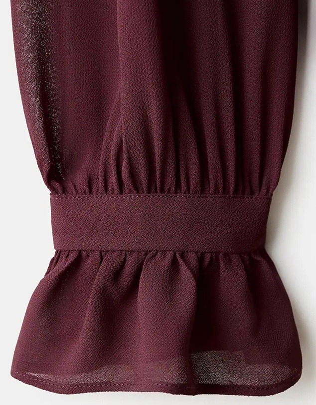M.N.G - Ruffled Blouse With Scarf