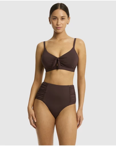 Sea Level Australia - Essentials Edit High Waist Gathered Side Pant