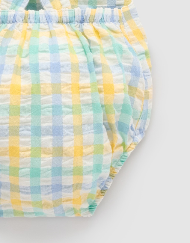 Purebaby - Check Overall -Kids-Babies