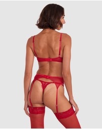 Bras N Things - Bethany Suspender - Red