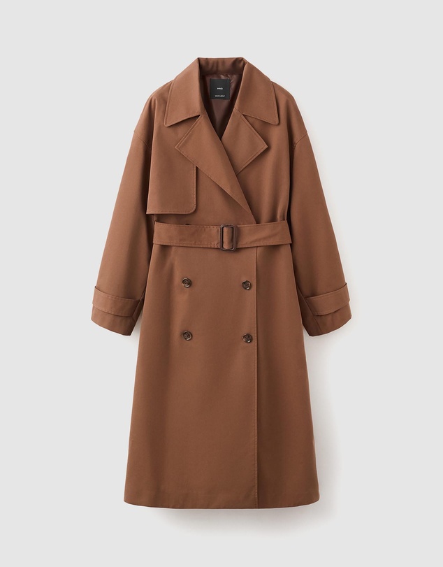 M.N.G - Long Double-Breasted Trench Coat
