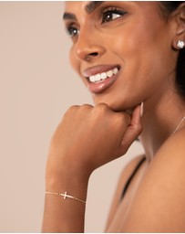 Mestige - Fine Cross Bracelet - 18K Gold Plated