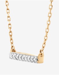 Michael Hill - Bar Necklace with 0.10 Carat TW of Diamonds in 10kt Yellow Gold