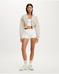 Cotton On Body Active - Plush Fitted Zip Through Sweat