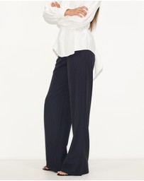 Dazie - Bella Pinstripe Straight Leg Pants