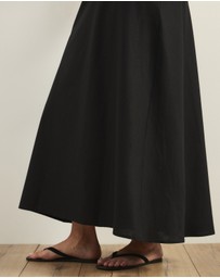 Atmos&Here Curvy - Celina Linen Blend Midi Skirt