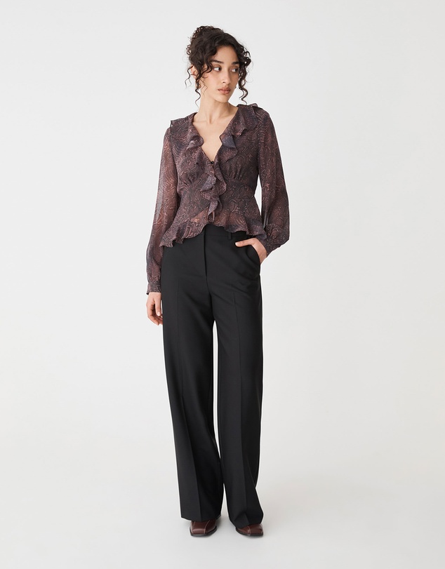 Forcast - Sonia V-Neck Ruffle Top