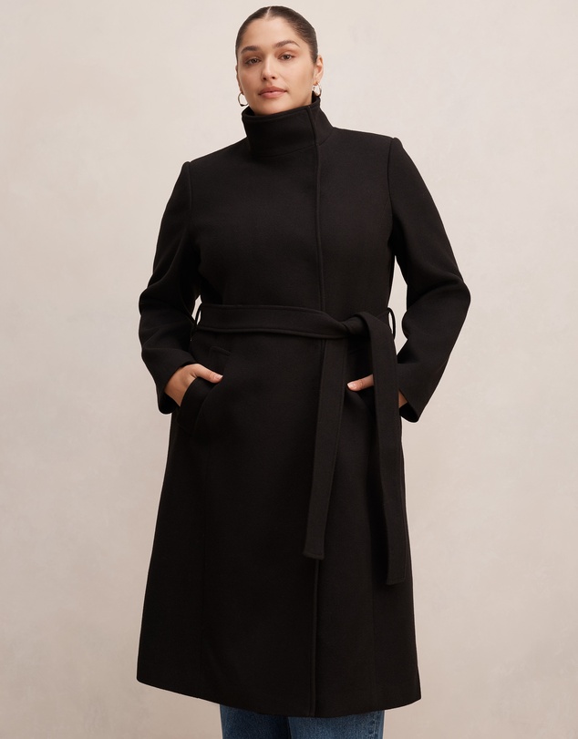 Forever New Curve - Phoebe Curve Funnel Neck Coat